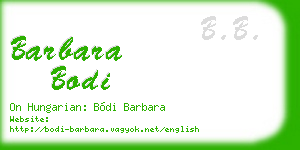 barbara bodi business card